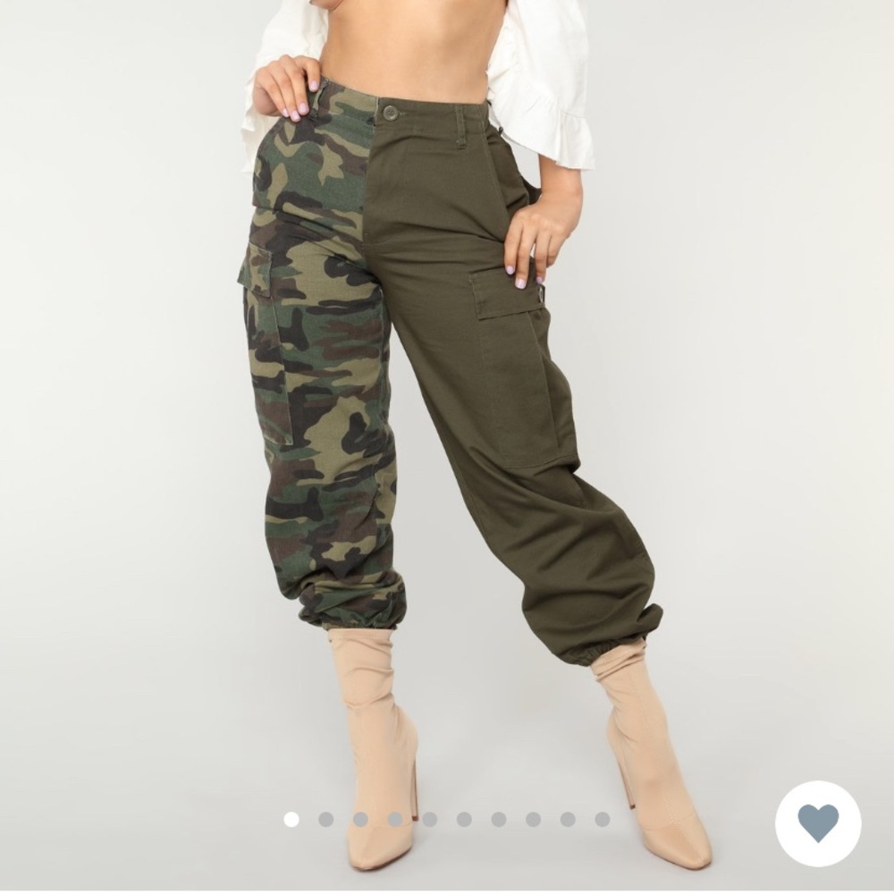 Fashion nova split personality cargo pants
